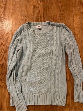 Old Navy Light Blue Cable Knit Crewneck Sweater